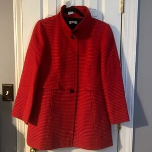 NEW!! Ladies Red Loft Coat Large Petite